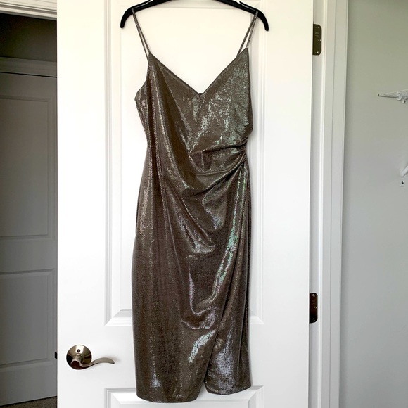 Black Halo | Dresses | Black Halo Silver Sparkle Cocktail Dress 6 | Poshmark